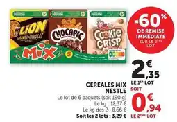 Hyper U Nestlé - cereales mix offre