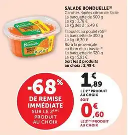 Hyper U Bonduelle - salade offre
