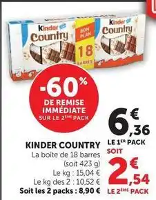 Hyper U Kinder - country offre