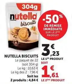 Hyper U Ferrero - nutella biscuits offre