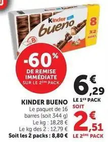 Hyper U Kinder - bueno offre