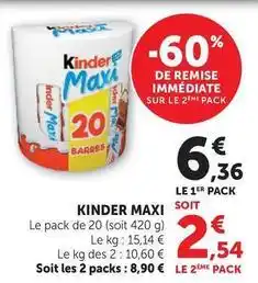 Hyper U Kinder - maxi offre