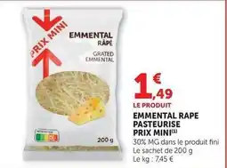 Super U Prix mini - emmental rape pasteurise offre