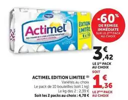 Super U Lactel - actimel edition offre