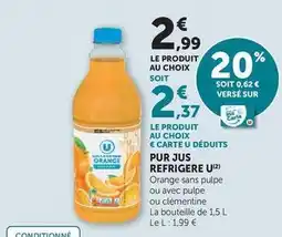 Super U U - pur jus refrigere offre