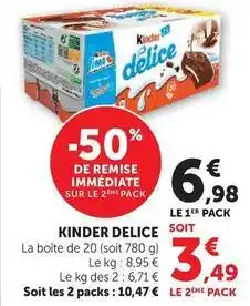 Super U Kinder - delice offre