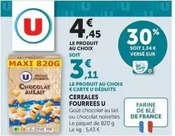 Super U U - cereales fourrees offre