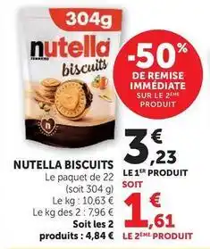 Super U Ferrero - nutella biscuits offre