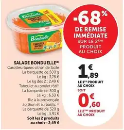 Super U Bonduelle - salade offre