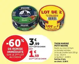 Super U Petit navire - thon marine offre