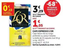 Super U L'or - cafe espresso offre