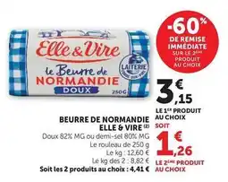Super U Elle & vire - beurre de normandie offre