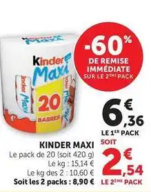 Super U Kinder - maxi offre