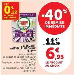 Super U Fairy - detergent vaisselle machine offre