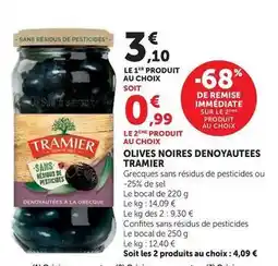 Super U Tramier - olives noires denoyautees offre