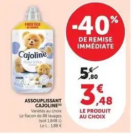 Super U Cajoline - assouplissant offre