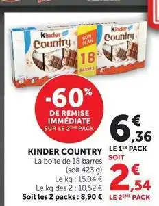 Super U Kinder - country offre