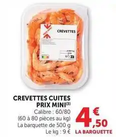 U Express Prix mini - crevettes cuites offre