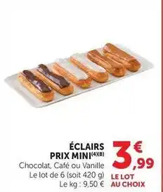 U Express Prix mini - éclairs offre