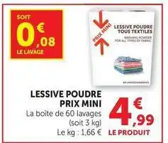 U Express Prix mini - lessive poudre offre