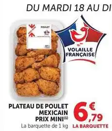 U Express Prix mini - plateau de poulet mexicain offre