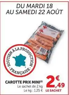 U Express Prix mini - carotte offre