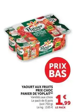 U Express Yoplait - yaourt aux fruits pixi choc panier de offre