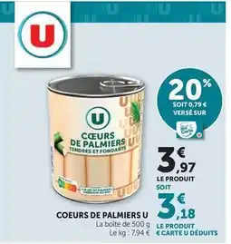 Super U U - coeurs de palmiers offre