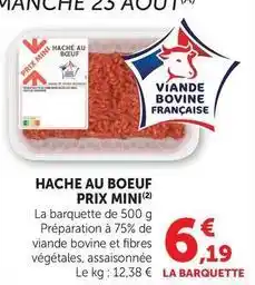 U Express Prix mini - hache au boeuf offre