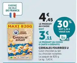 U Express U - cereales fourrees offre