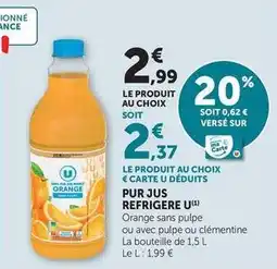 U Express U - pur jus refriger offre