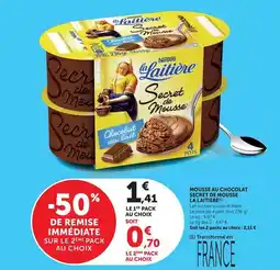 U Express Nestlé - mousse au chocolat secret de mousse la laitiere offre