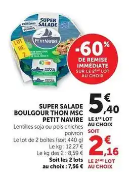 U Express Petit navire - super salade boulgour thon msc offre