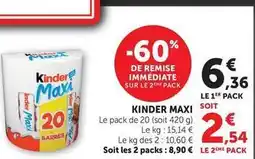 U Express Ferrero - kinder maxi offre