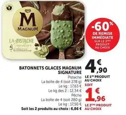Super U Magnum - batonnets glaces signature offre