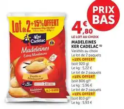 U Express Ker cadelac - madeleines ker offre