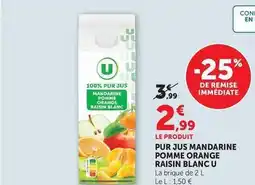 U Express U - pur jus mandarine pomme orange offre