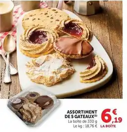 U Express Assortiment de 5 gateaux offre