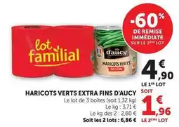 U Express D'aucy - haricots verts extra fins offre