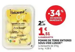 U Express Lunor - pomme de terre entieres sous-vide offre