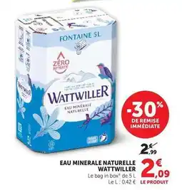U Express Wattwiller - eau minerale naturelle offre