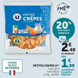 U Express U - petites crepes offre
