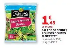 U Express Florette - salade de jeunes pousses douces offre