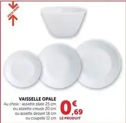 Super U Prix mini - vaisselle opale offre