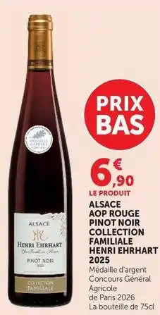 U Express Henri ehrhart - alsace aop rouge pinot noir collection familiale offre