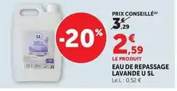 Super U U - eau de repassage lavande offre