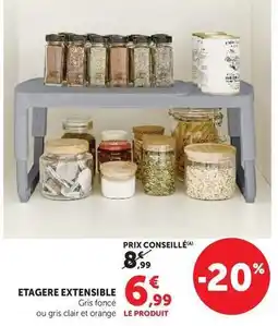 Super U Orange - etagere extensible offre