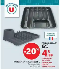 Super U U - rangements vaisselle offre