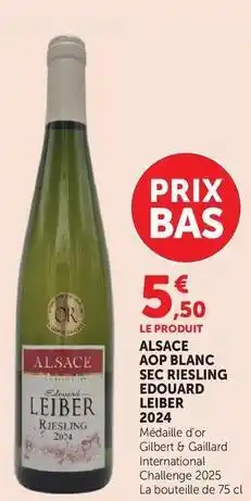 U Express Alsace aop blanc sec riesling offre