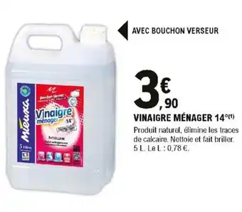 E.Leclerc Brico Vinaigre Ménager 14 offre